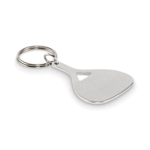 Portachiavi in alluminio tipo paletta Color  Color argento - personalizzabile con logo