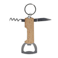 Portachiavi in bambù con apribottiglie natural - personalizzabile con logo