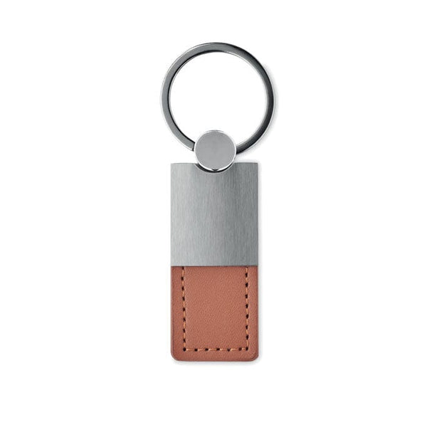 Portachiavi in metallo e PU - personalizzabile con logo