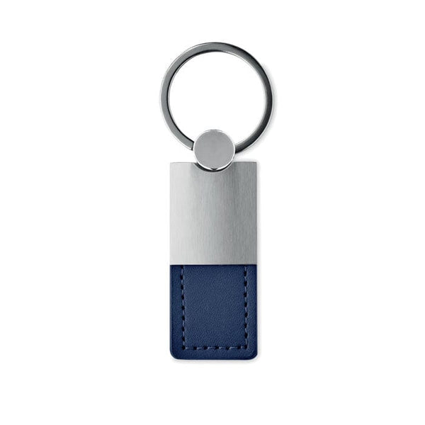 Portachiavi in metallo e PU - personalizzabile con logo