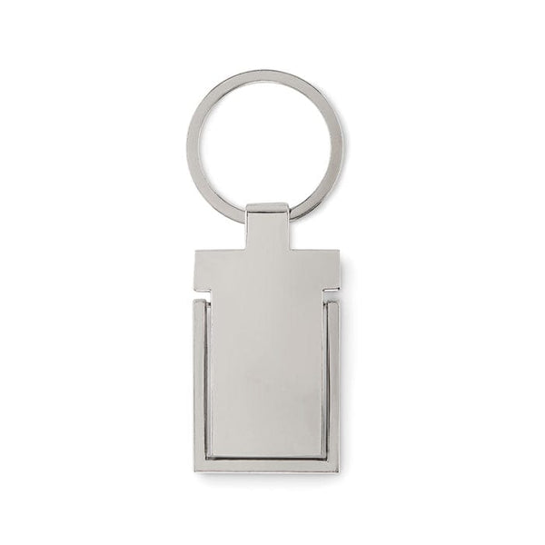 Portachiavi in metallo per telefono Argento - personalizzabile con logo