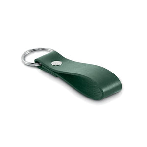 Portachiavi in PU classico verde - personalizzabile con logo