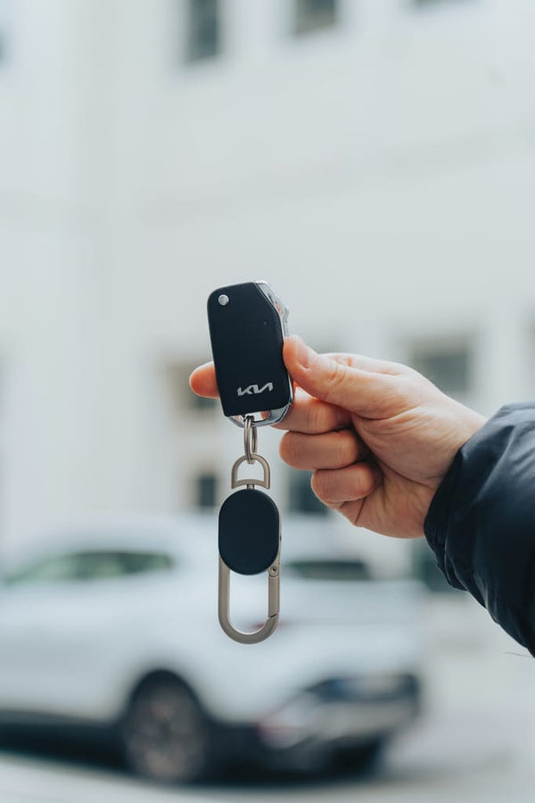 Portachiavi Keyfinder Dual nero - personalizzabile con logo