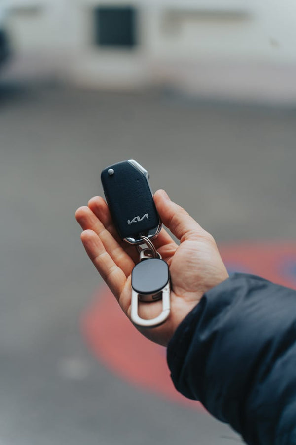Portachiavi Keyfinder Dual nero - personalizzabile con logo