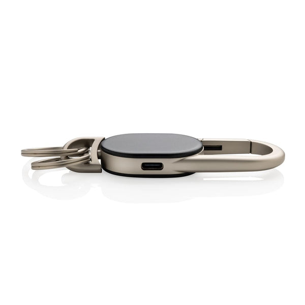 Portachiavi Keyfinder Dual nero - personalizzabile con logo