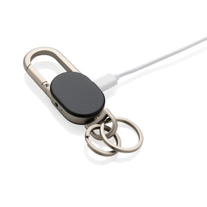 Portachiavi Keyfinder Dual nero - personalizzabile con logo