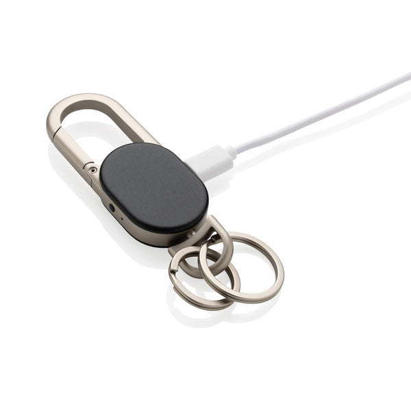 Portachiavi Keyfinder Dual nero - personalizzabile con logo