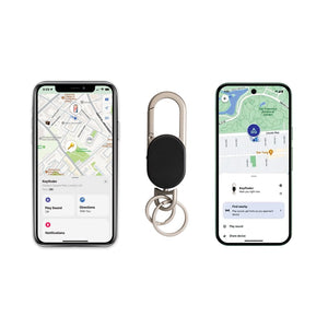 Portachiavi Keyfinder Dual nero - personalizzabile con logo