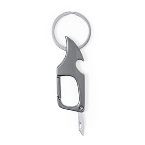 Portachiavi Multifunzione Kaizen color argento - personalizzabile con logo