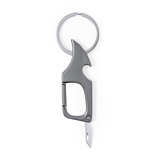 Portachiavi Multifunzione Kaizen color argento - personalizzabile con logo