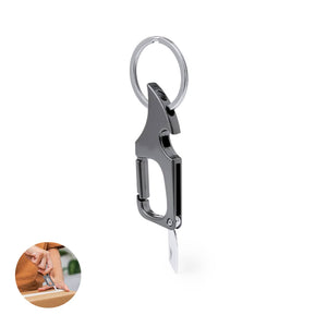 Portachiavi Multifunzione Kaizen color argento - personalizzabile con logo