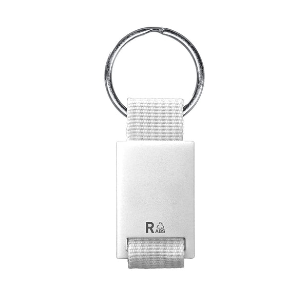 Portachiavi Nemoly bianco - personalizzabile con logo