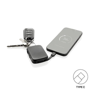 Portachiavi Nexo RCS con powerbank da 2.000 mAh e cavi - personalizzabile con logo