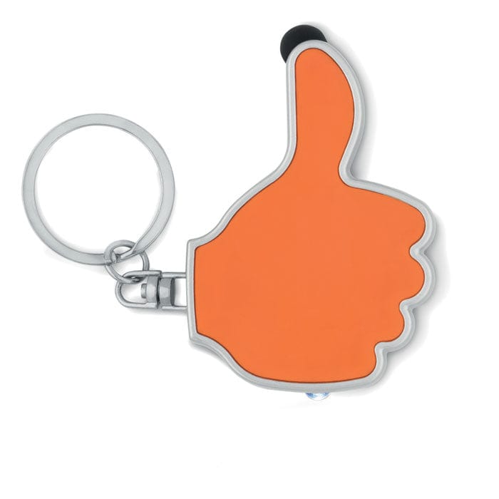Portachiavi "OK" con luce arancione - personalizzabile con logo