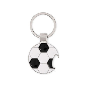 Portachiavi palla da calcio bianco - personalizzabile con logo