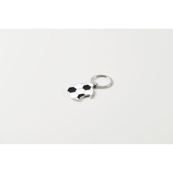 Portachiavi palla da calcio bianco - personalizzabile con logo