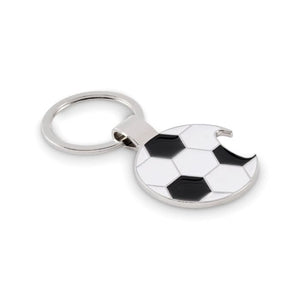 Portachiavi palla da calcio bianco - personalizzabile con logo