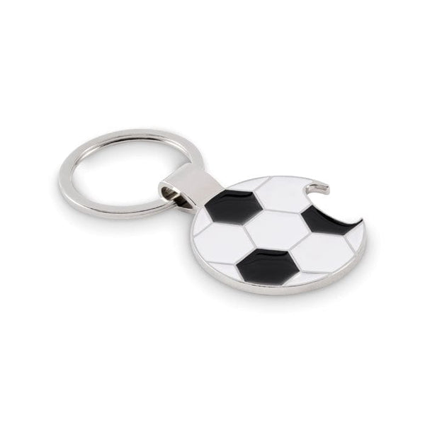 Portachiavi palla da calcio bianco - personalizzabile con logo