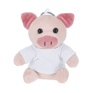 Portachiavi Peluche Cernil bianco - personalizzabile con logo