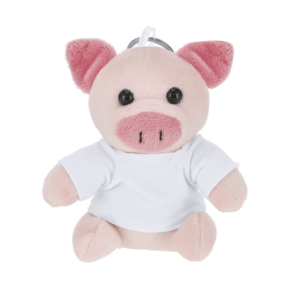 Portachiavi Peluche Cernil bianco - personalizzabile con logo