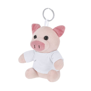 Portachiavi Peluche Cernil bianco - personalizzabile con logo