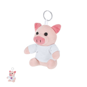 Portachiavi Peluche Cernil bianco - personalizzabile con logo