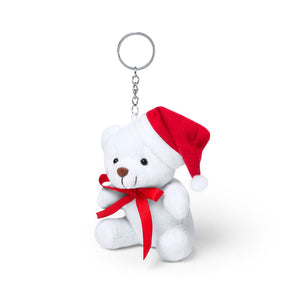 Portachiavi Peluche Glenda bianco - personalizzabile con logo