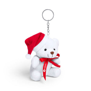 Portachiavi Peluche Glenda bianco - personalizzabile con logo