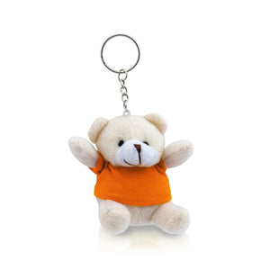 Portachiavi Peluche Tedchain arancione - personalizzabile con logo