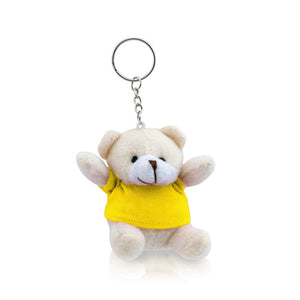 Portachiavi Peluche Tedchain giallo - personalizzabile con logo