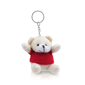 Portachiavi Peluche Tedchain rosso - personalizzabile con logo