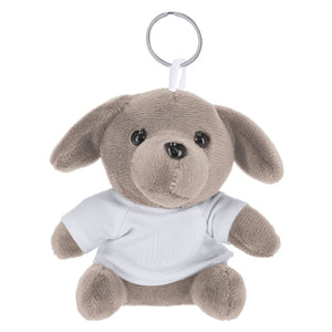 Portachiavi Peluche Vireo bianco - personalizzabile con logo