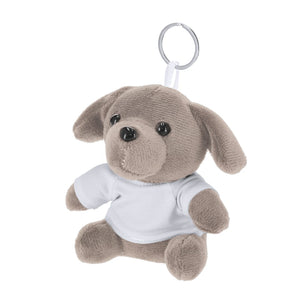 Portachiavi Peluche Vireo bianco - personalizzabile con logo