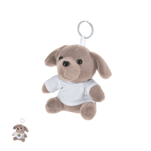 Portachiavi Peluche Vireo bianco - personalizzabile con logo