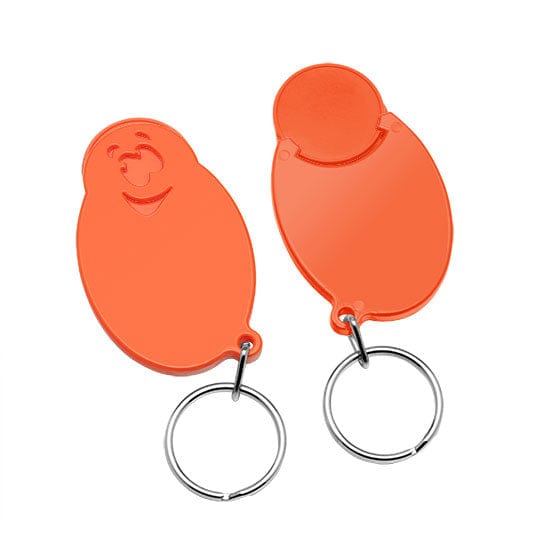 Portachiavi per carrelli a forma di casper Arancione / Arancione - personalizzabile con logo
