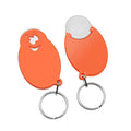 Portachiavi per carrelli a forma di casper Arancione / Bianco - personalizzabile con logo