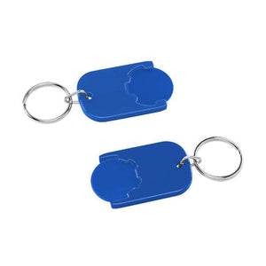 Portachiavi per carrelli basic EU Blu / Blu - personalizzabile con logo