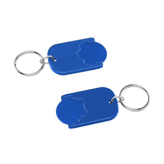 Portachiavi per carrelli basic EU Blu / Blu - personalizzabile con logo
