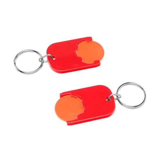 Portachiavi per carrelli basic EU Rosso / Arancione - personalizzabile con logo