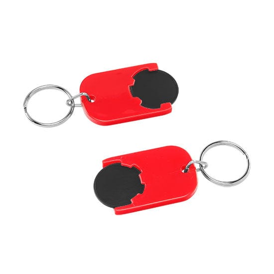 Portachiavi per carrelli basic EU Rosso / Nero - personalizzabile con logo