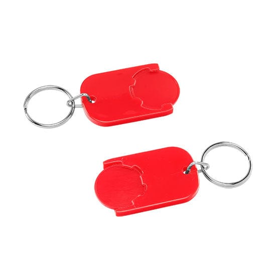 Portachiavi per carrelli basic EU Rosso / Rosso - personalizzabile con logo