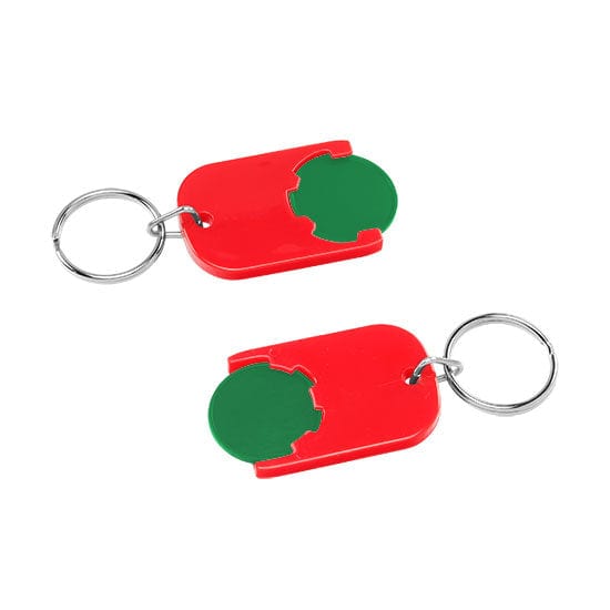 Portachiavi per carrelli basic EU Rosso / Verde - personalizzabile con logo
