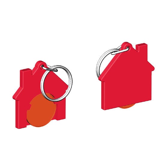 Portachiavi per carrello a forma di casa Colore: Rosso €0.36 - 7516R + colore casa + colore gettone-42