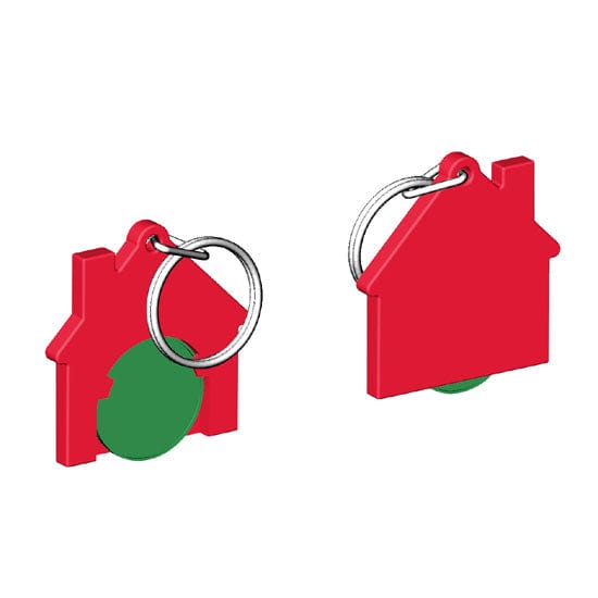 Portachiavi per carrello a forma di casa Colore: Rosso €0.36 - 7516R + colore casa + colore gettone-40