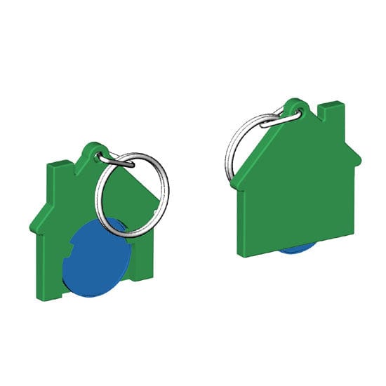 Portachiavi per carrello a forma di casa Colore: Verde €0.36 - 7516R + colore casa + colore gettone-32