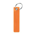 Portachiavi riflettente in PVC arancione - personalizzabile con logo