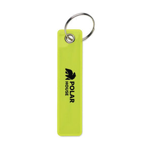 Portachiavi riflettente in PVC - personalizzabile con logo