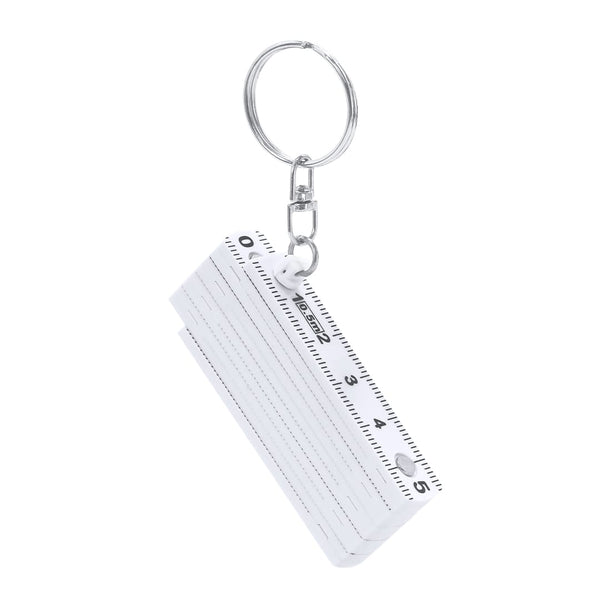 Portachiavi Righello Qivan bianco - personalizzabile con logo