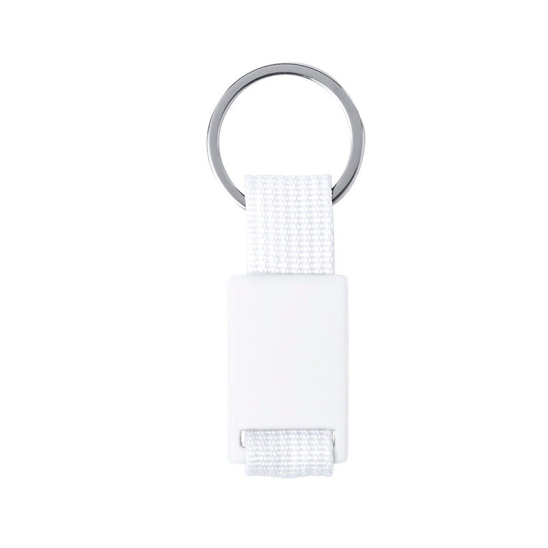 Portachiavi Slayter bianco - personalizzabile con logo