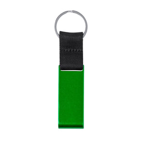 Portachiavi Supporto Fique verde - personalizzabile con logo